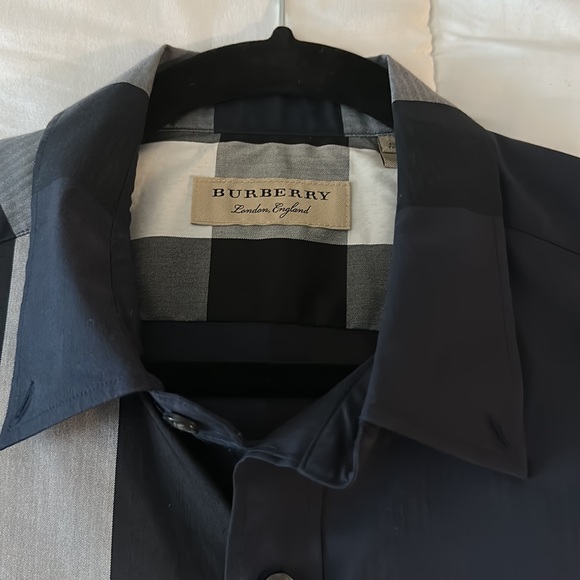 Short-sleeve Check Stretch Cotton Poplin Shirt - Picture 2 of 5